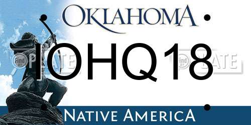 IOHQ18 Oklahoma License Plate