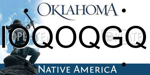 IOQOQGQ Oklahoma License Plate