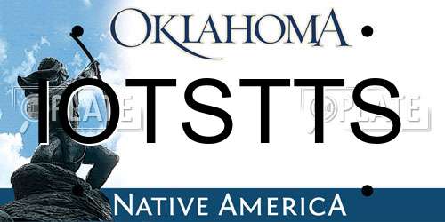 IOTSTTS Oklahoma License Plate