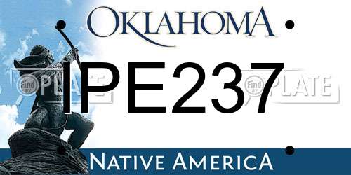 IPE237 Oklahoma License Plate