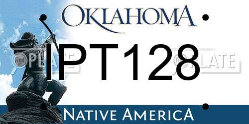 IPT128 Oklahoma License Plate