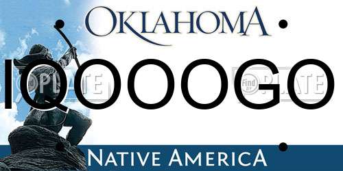 IQOOOGO Oklahoma License Plate