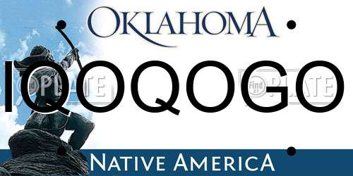 IQOQOGO Oklahoma License Plate