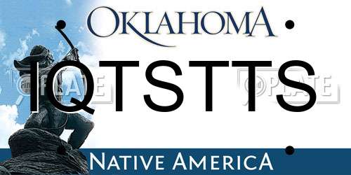 IQTSTTS Oklahoma License Plate