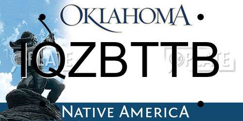 IQZBTTB Oklahoma License Plate