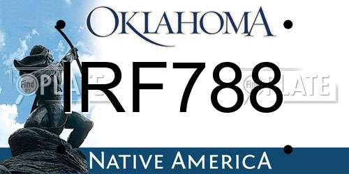 IRF788 Oklahoma License Plate
