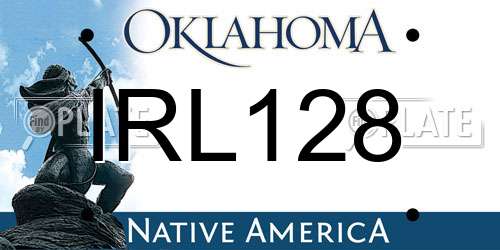 IRL128 Oklahoma License Plate