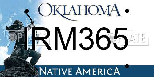 IRM365 Oklahoma License Plate