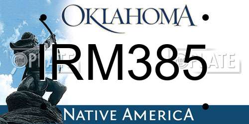 IRM385 Oklahoma License Plate