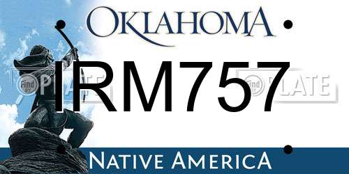 IRM757 Oklahoma License Plate