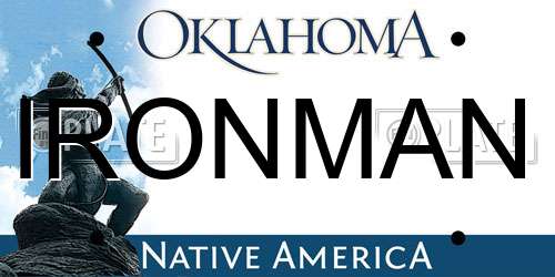 IRONMAN Oklahoma License Plate