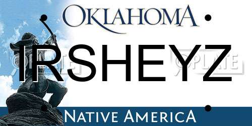 IRSHEYZ Oklahoma License Plate
