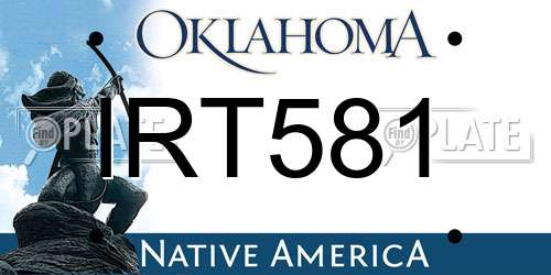 IRT581 Oklahoma License Plate
