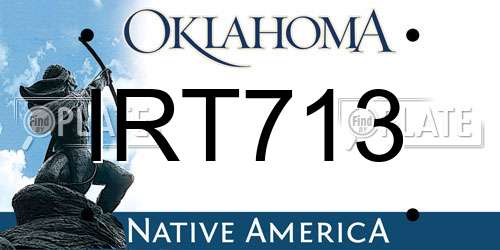 IRT713 Oklahoma License Plate