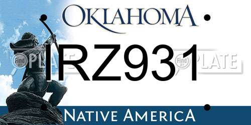 IRZ931 Oklahoma License Plate