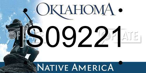 IS09221 Oklahoma License Plate