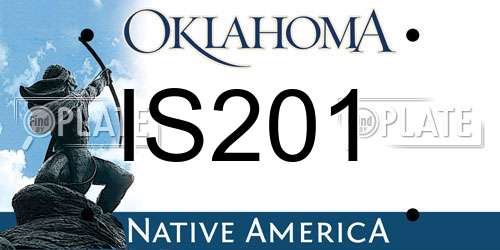 IS201 Oklahoma License Plate