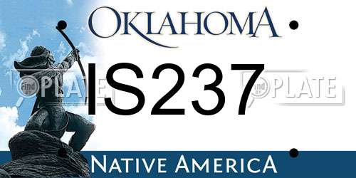 IS237 Oklahoma License Plate