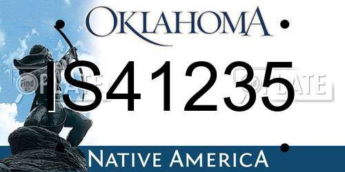 IS41235 Oklahoma License Plate
