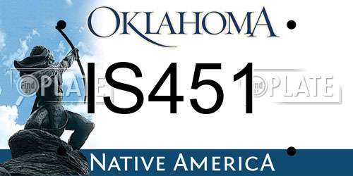 IS451 Oklahoma License Plate