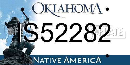 IS52282 Oklahoma License Plate