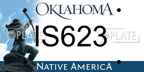 IS623 Oklahoma License Plate