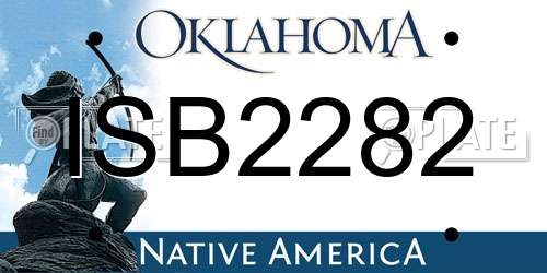 ISB2282 Oklahoma License Plate