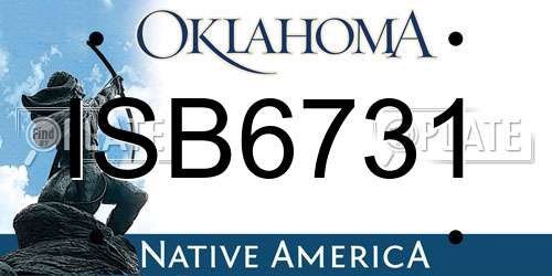 ISB6731 Oklahoma License Plate