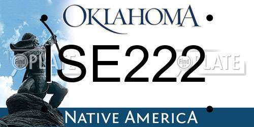 ISE222 Oklahoma License Plate