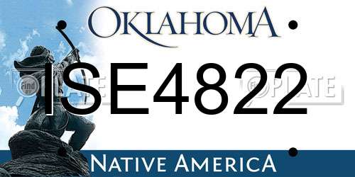 ISE4822 Oklahoma License Plate