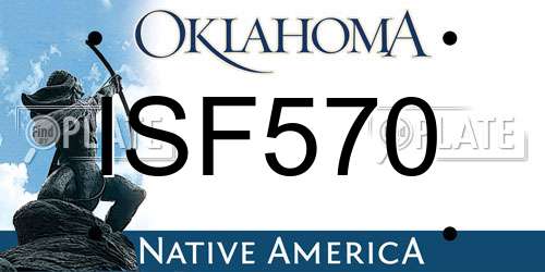 ISF570 Oklahoma License Plate