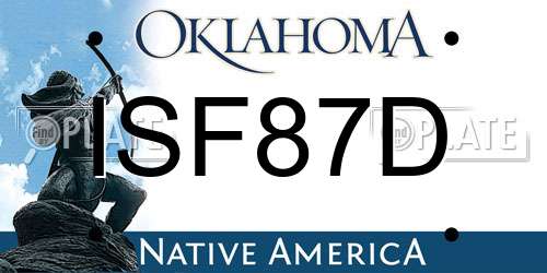 ISF87D Oklahoma License Plate