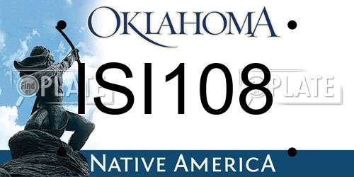 ISI108 Oklahoma License Plate
