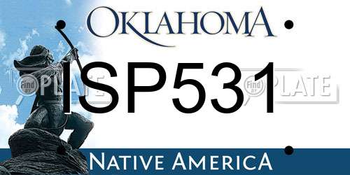 ISP531 Oklahoma License Plate