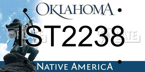 IST2238 Oklahoma License Plate