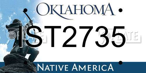 IST2735 Oklahoma License Plate
