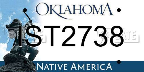IST2738 Oklahoma License Plate
