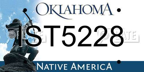 IST5228 Oklahoma License Plate