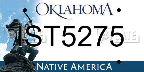 IST5275 Oklahoma License Plate