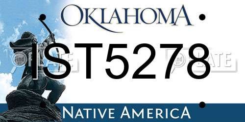 IST5278 Oklahoma License Plate
