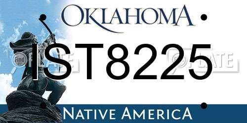 IST8225 Oklahoma License Plate