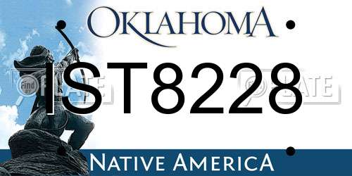IST8228 Oklahoma License Plate