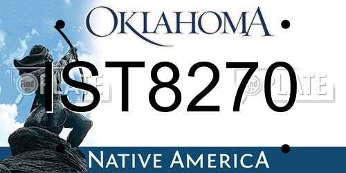 IST8270 Oklahoma License Plate