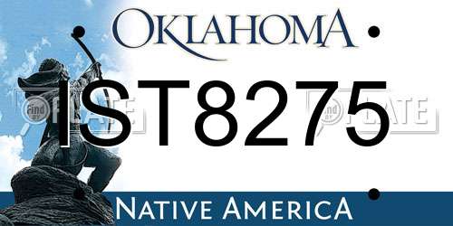 IST8275 Oklahoma License Plate