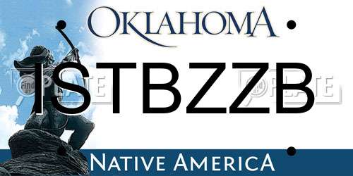 ISTBZZB Oklahoma License Plate