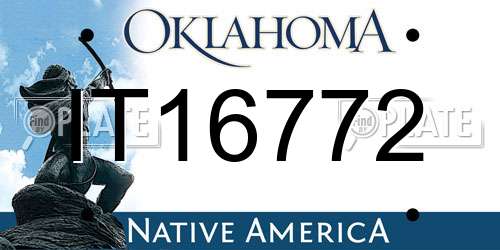 IT16772 Oklahoma License Plate