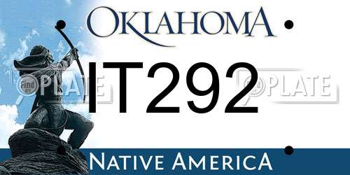 IT292 Oklahoma License Plate