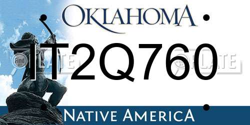 IT2Q760 Oklahoma License Plate