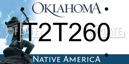 IT2T260 Oklahoma License Plate
