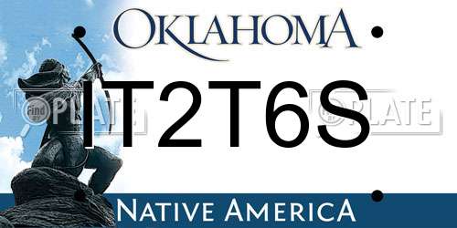 IT2T6S Oklahoma License Plate